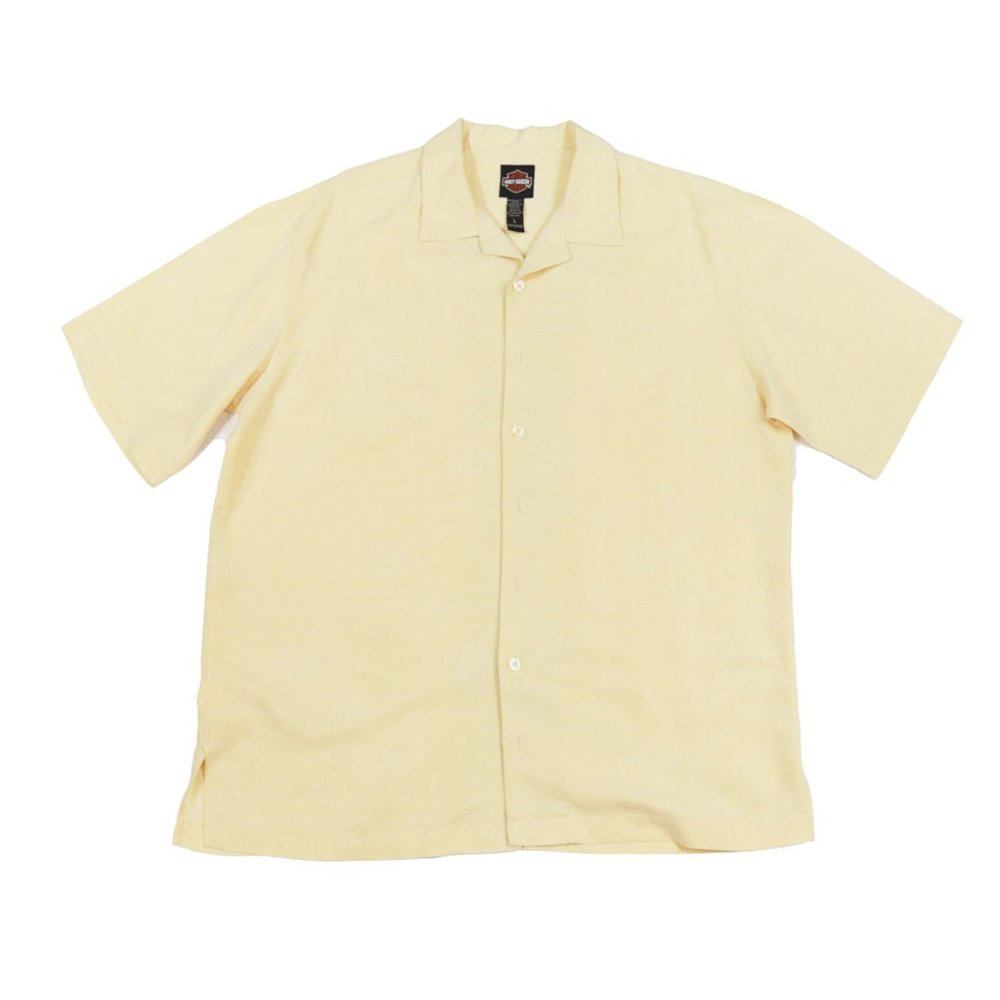 Harley Davidson Motorcycles Yellow Hawaiian Shirt